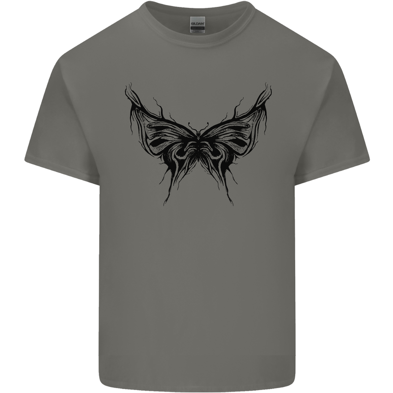 Abstract Butterfly Mens Cotton T-Shirt Tee Top Charcoal