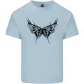Abstract Butterfly Mens Cotton T-Shirt Tee Top Light Blue