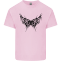 Abstract Butterfly Mens Cotton T-Shirt Tee Top Light Pink