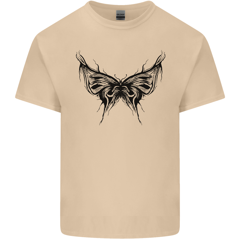Abstract Butterfly Mens Cotton T-Shirt Tee Top Sand