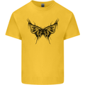 Abstract Butterfly Mens Cotton T-Shirt Tee Top Yellow