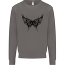 Abstract Butterfly Mens Sweatshirt Jumper Charcoal