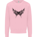Abstract Butterfly Mens Sweatshirt Jumper Light Pink