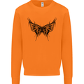 Abstract Butterfly Mens Sweatshirt Jumper Orange