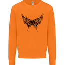 Abstract Butterfly Mens Sweatshirt Jumper Orange