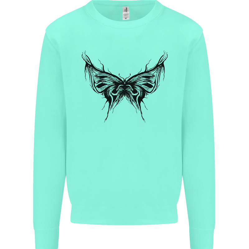 Abstract Butterfly Mens Sweatshirt Jumper Peppermint