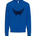 Abstract Butterfly Mens Sweatshirt Jumper Royal Blue