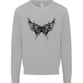 Abstract Butterfly Mens Sweatshirt Jumper Sports Grey
