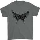 Abstract Butterfly Mens T-Shirt 100% Cotton Charcoal