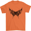 Abstract Butterfly Mens T-Shirt 100% Cotton Orange