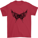 Abstract Butterfly Mens T-Shirt 100% Cotton Red