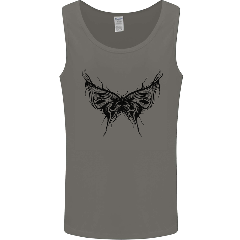 Abstract Butterfly Mens Vest Tank Top Charcoal