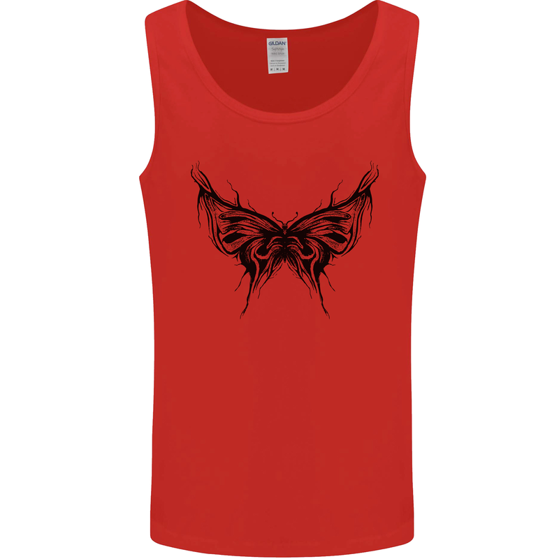 Abstract Butterfly Mens Vest Tank Top Red