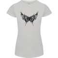 Abstract Butterfly Womens Petite Cut T-Shirt Sports Grey