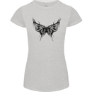 Abstract Butterfly Womens Petite Cut T-Shirt Sports Grey