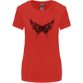 Abstract Butterfly Womens Wider Cut T-Shirt Red