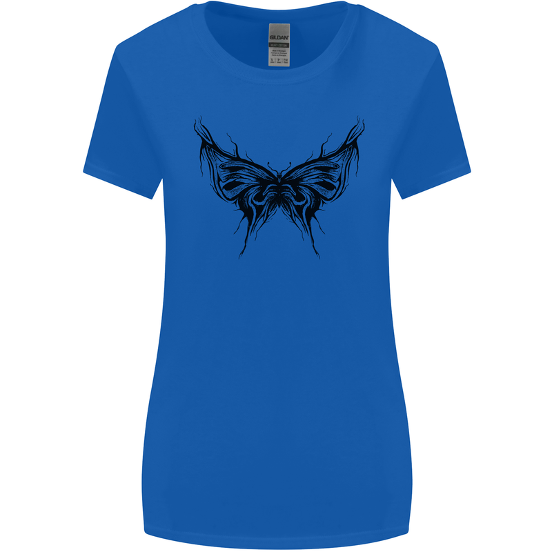 Abstract Butterfly Womens Wider Cut T-Shirt Royal Blue