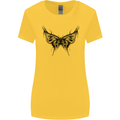 Abstract Butterfly Womens Wider Cut T-Shirt Yellow