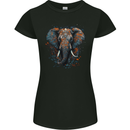Abstract Elephant Womens Petite Cut T-Shirt Black