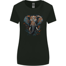 Abstract Elephant Womens Wider Cut T-Shirt Black