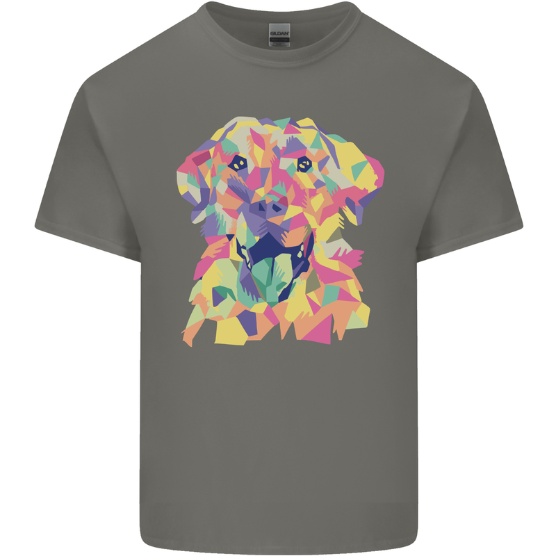 Abstract Labrador Dog Kids T-Shirt Childrens Charcoal