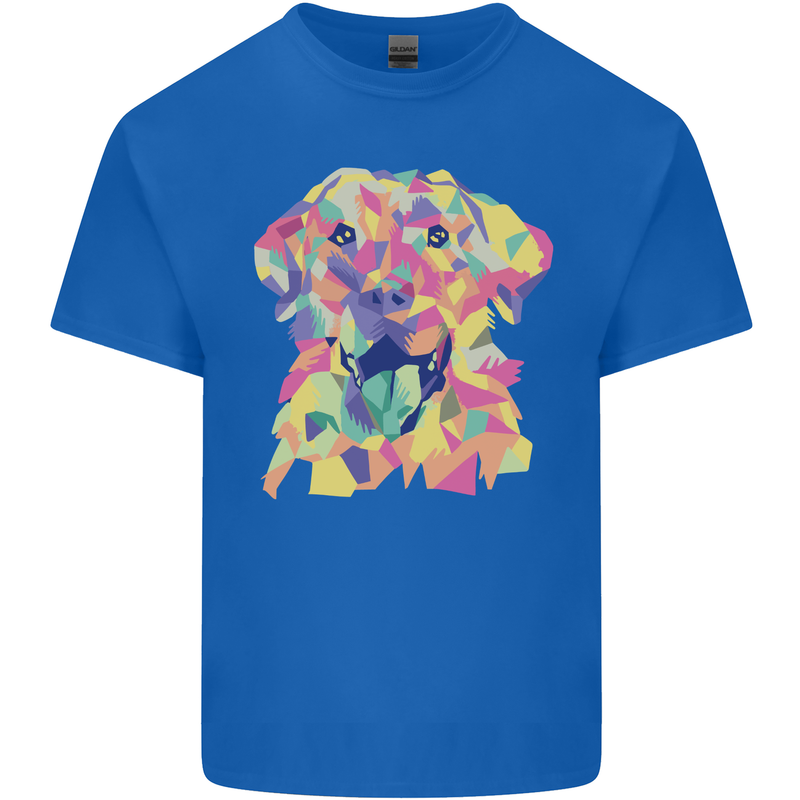 Abstract Labrador Dog Kids T-Shirt Childrens Royal Blue