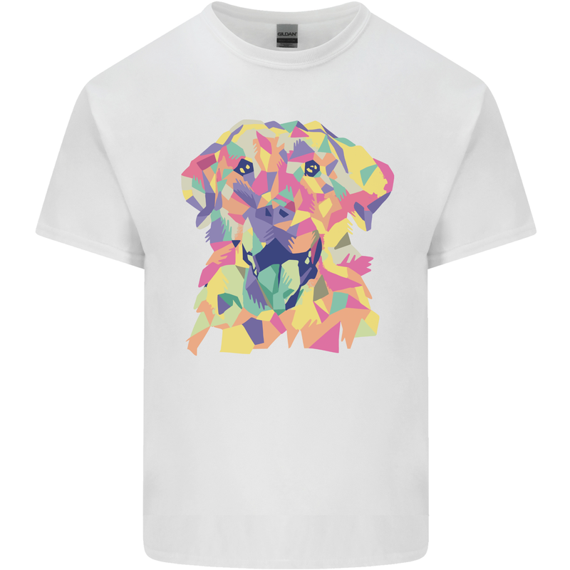 Abstract Labrador Dog Kids T-Shirt Childrens White