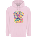 Abstract Labrador Dog Mens 80% Cotton Hoodie Light Pink