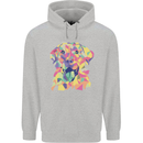 Abstract Labrador Dog Mens 80% Cotton Hoodie Sports Grey