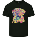 Abstract Labrador Dog Mens Cotton T-Shirt Tee Top Black