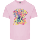 Abstract Labrador Dog Mens Cotton T-Shirt Tee Top Light Pink