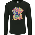 Abstract Labrador Dog Mens Long Sleeve T-Shirt Black