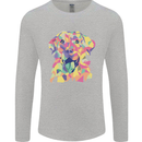 Abstract Labrador Dog Mens Long Sleeve T-Shirt Sports Grey
