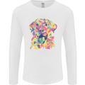 Abstract Labrador Dog Mens Long Sleeve T-Shirt White