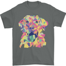 Abstract Labrador Dog Mens T-Shirt 100% Cotton Charcoal
