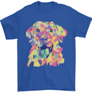 Abstract Labrador Dog Mens T-Shirt 100% Cotton Royal Blue