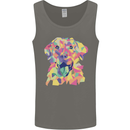 Abstract Labrador Dog Mens Vest Tank Top Charcoal