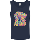 Abstract Labrador Dog Mens Vest Tank Top Navy Blue