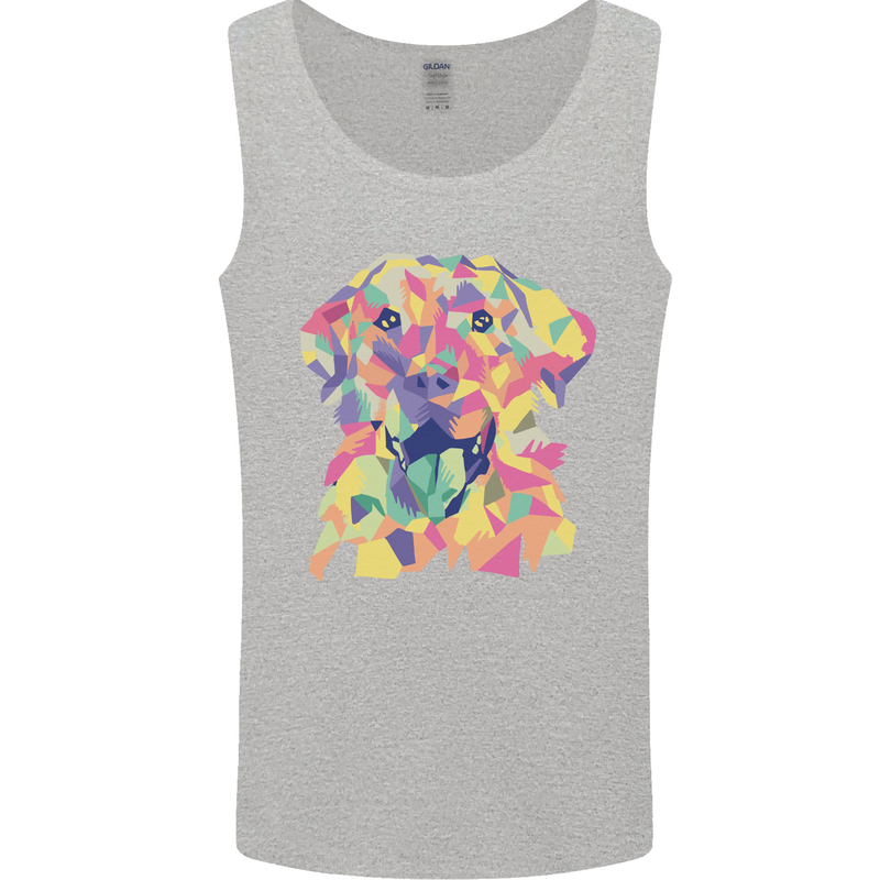 Abstract Labrador Dog Mens Vest Tank Top Sports Grey