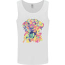 Abstract Labrador Dog Mens Vest Tank Top White
