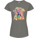 Abstract Labrador Dog Womens Petite Cut T-Shirt Charcoal