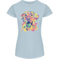Abstract Labrador Dog Womens Petite Cut T-Shirt Light Blue