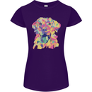 Abstract Labrador Dog Womens Petite Cut T-Shirt Purple
