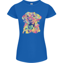 Abstract Labrador Dog Womens Petite Cut T-Shirt Royal Blue