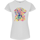 Abstract Labrador Dog Womens Petite Cut T-Shirt White