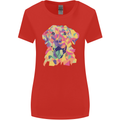 Abstract Labrador Dog Womens Wider Cut T-Shirt Red