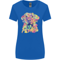 Abstract Labrador Dog Womens Wider Cut T-Shirt Royal Blue