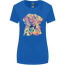 Abstract Labrador Dog Womens Wider Cut T-Shirt Royal Blue
