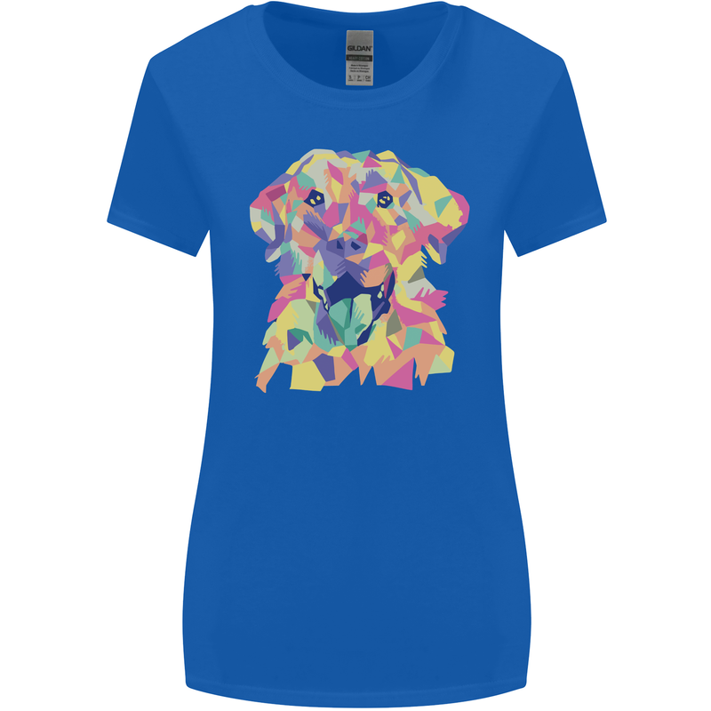Abstract Labrador Dog Womens Wider Cut T-Shirt Royal Blue