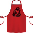 Abstract Outdoors Camping Bushcraft Hiking Trekking Cotton Apron 100% Organic Red